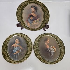Pickard "Precious Moments" by Irene Spencer Decorative Plates Of 3 Vintage W Box